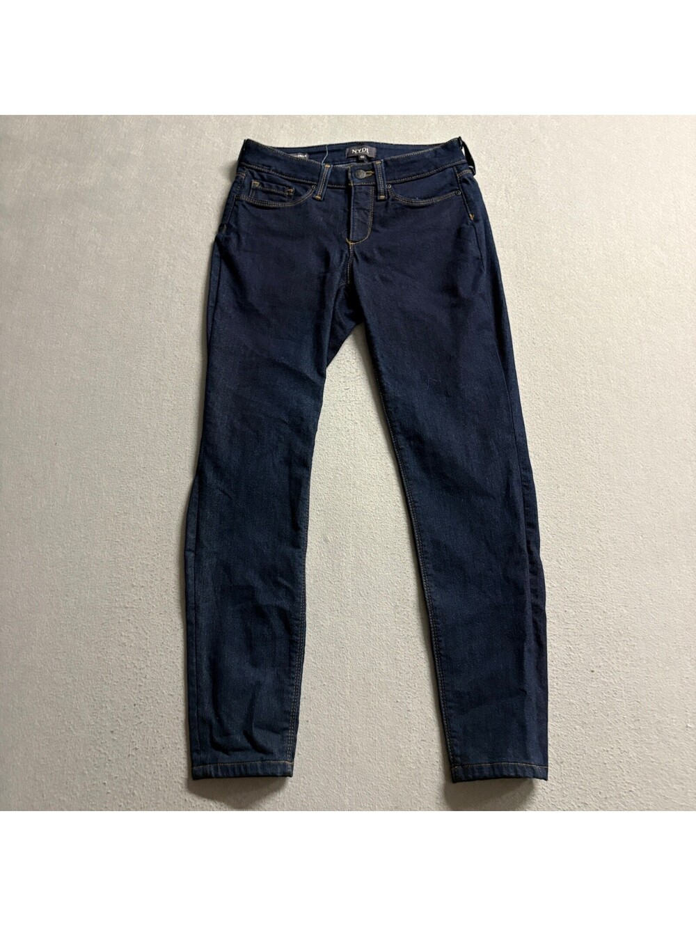 NYDJ Dylan Skinny Ankle Jeans Womens 00 Dark Wash Blue Denim Lift Tuck